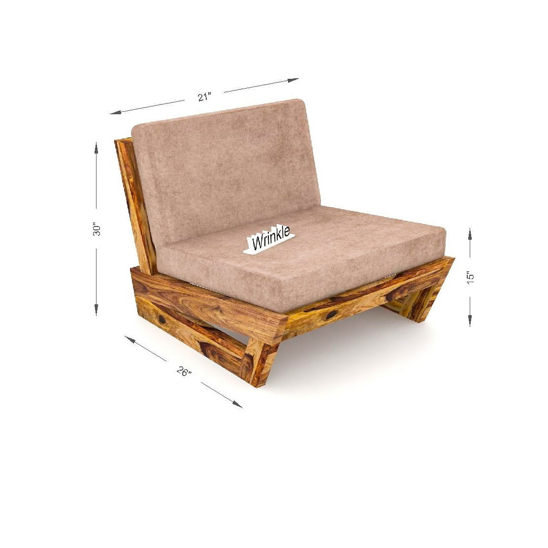 Single Seater Sofa Set Made With Solid Wood For Home - Furnishiaa -  - 