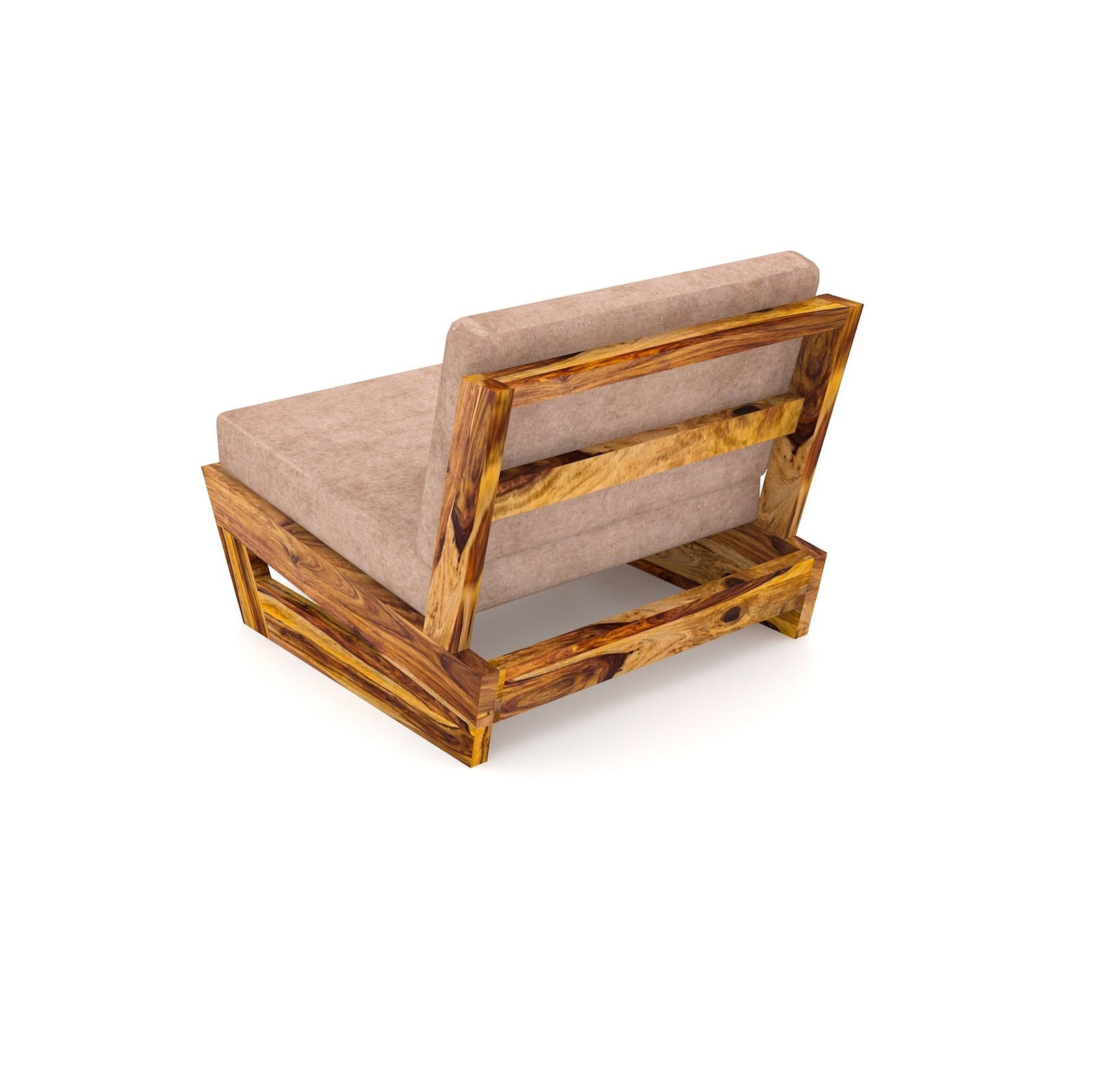 Single Seater Sofa Set Made With Solid Wood For Home - Furnishiaa -  - 