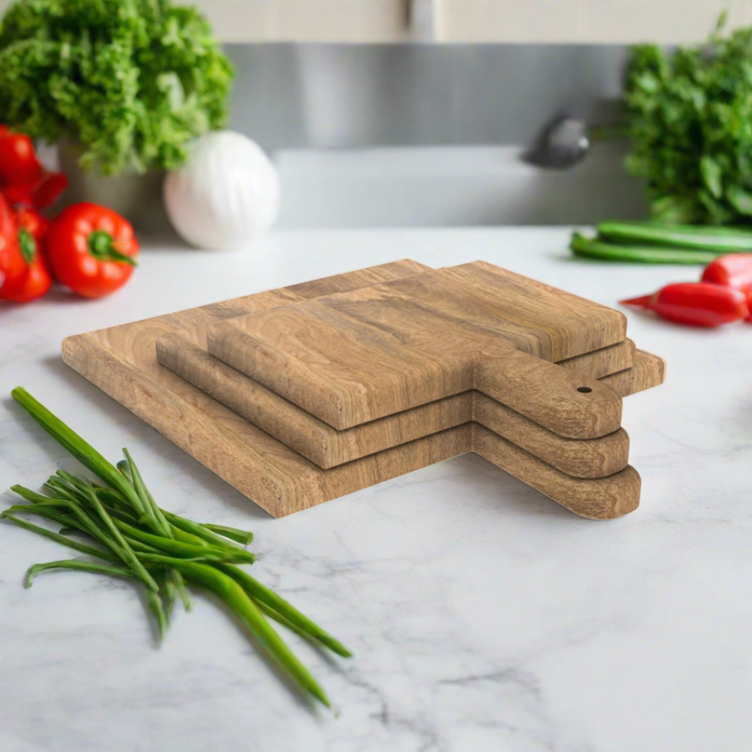 Solid Mango Wood Set of 3 Chopping Board - Furnishiaa -  - 
