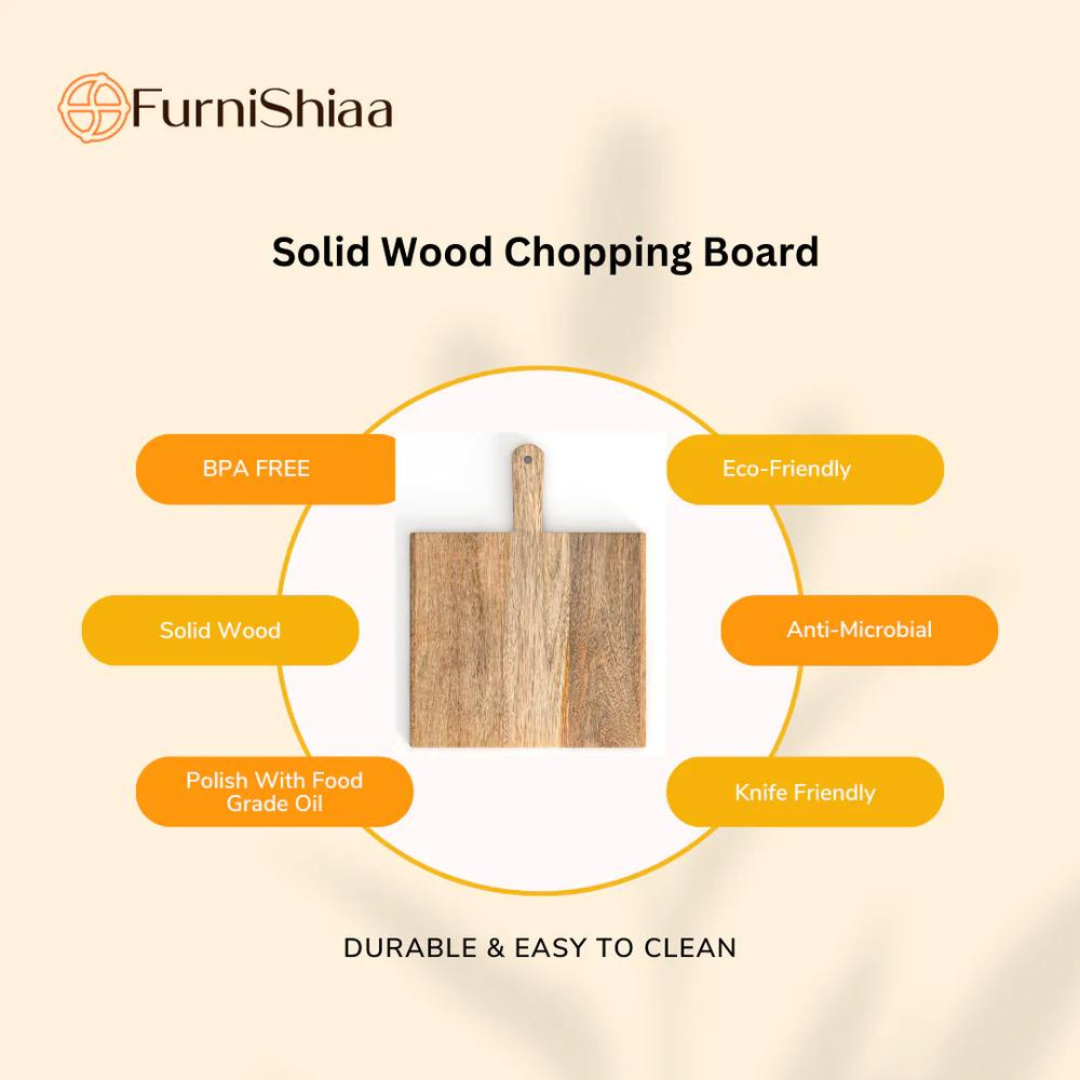 Solid Mango Wood Set of 3 Chopping Board - Furnishiaa -  - 