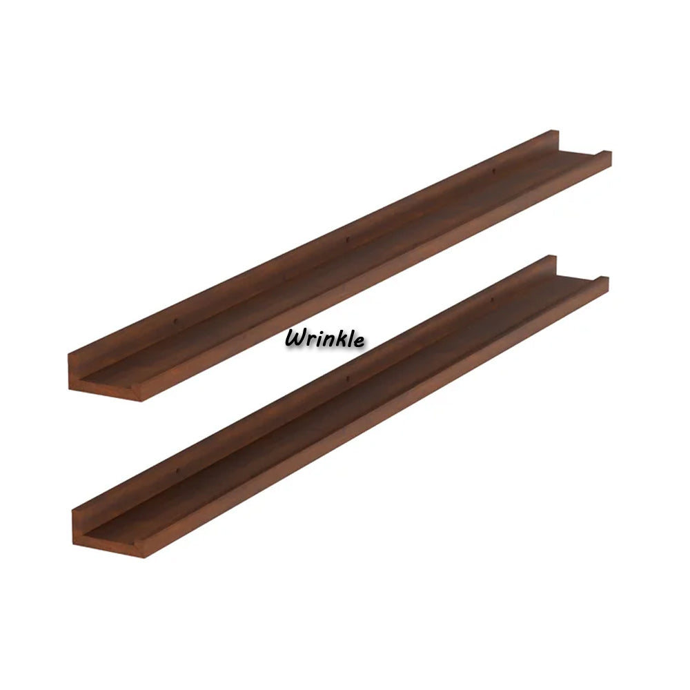 Solid Sheesham Wood 2 Piece Picture Ledge Wall Shelf (Set of 2) - Furnishiaa -  - 