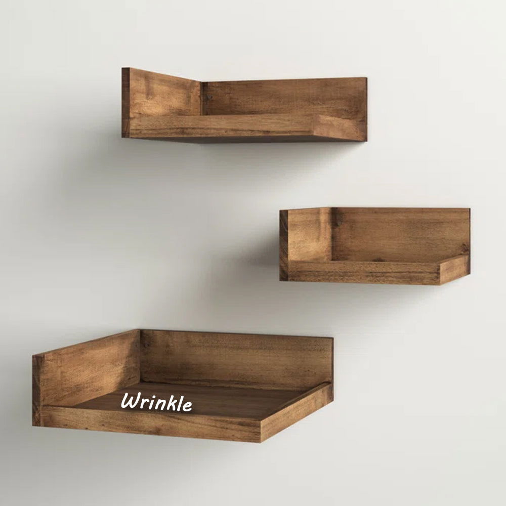 Solid Sheesham Wood 3 Piece Wall Shelf – Furnishiaa