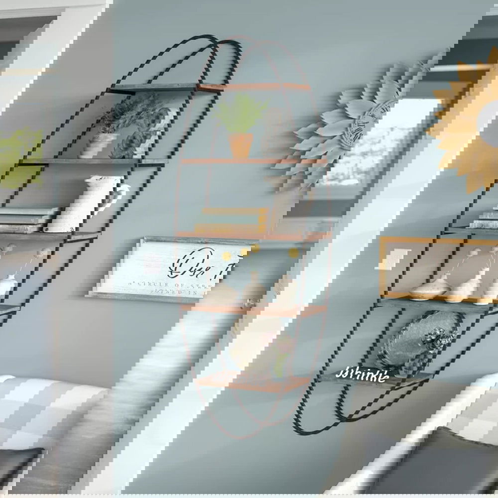 Solid Sheesham Wood And Metal Accent Wall Shelf - Furnishiaa -  - 