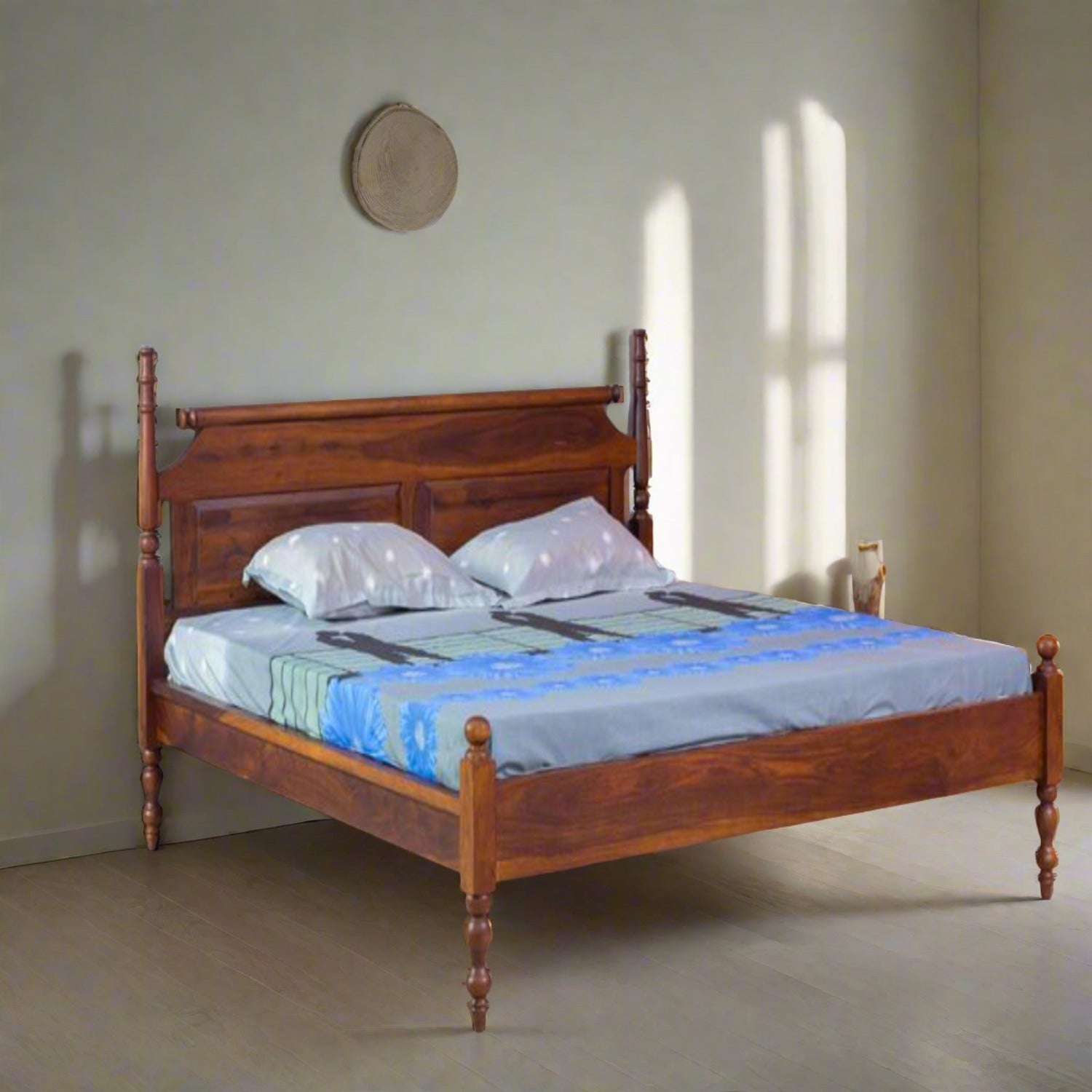 Solid Sheesham Wood Bed Bedroom - Furnishiaa -  - 