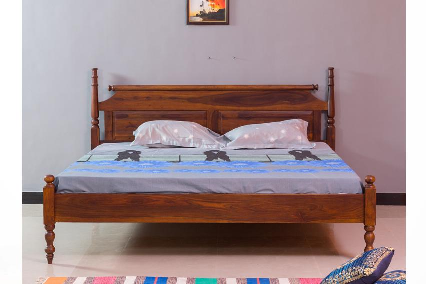 Solid Sheesham Wood Bed Bedroom - Furnishiaa -  - 