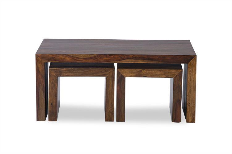 Solid Sheesham Wood Center Coffee Table for Home - Furnishiaa -  - 