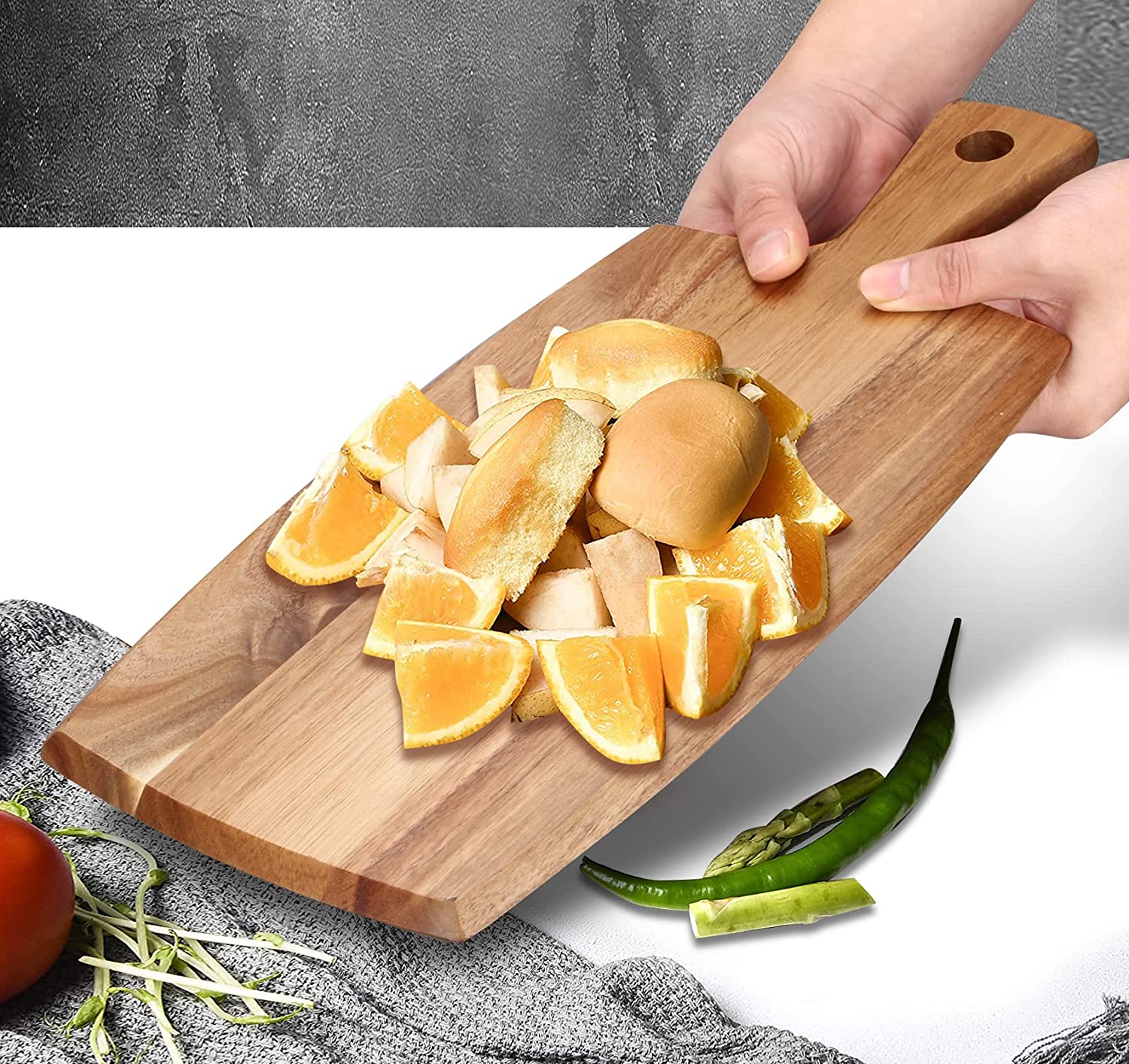 Solid Sheesham Wood Charcuterie Board For Kitchen - Furnishiaa -  - 