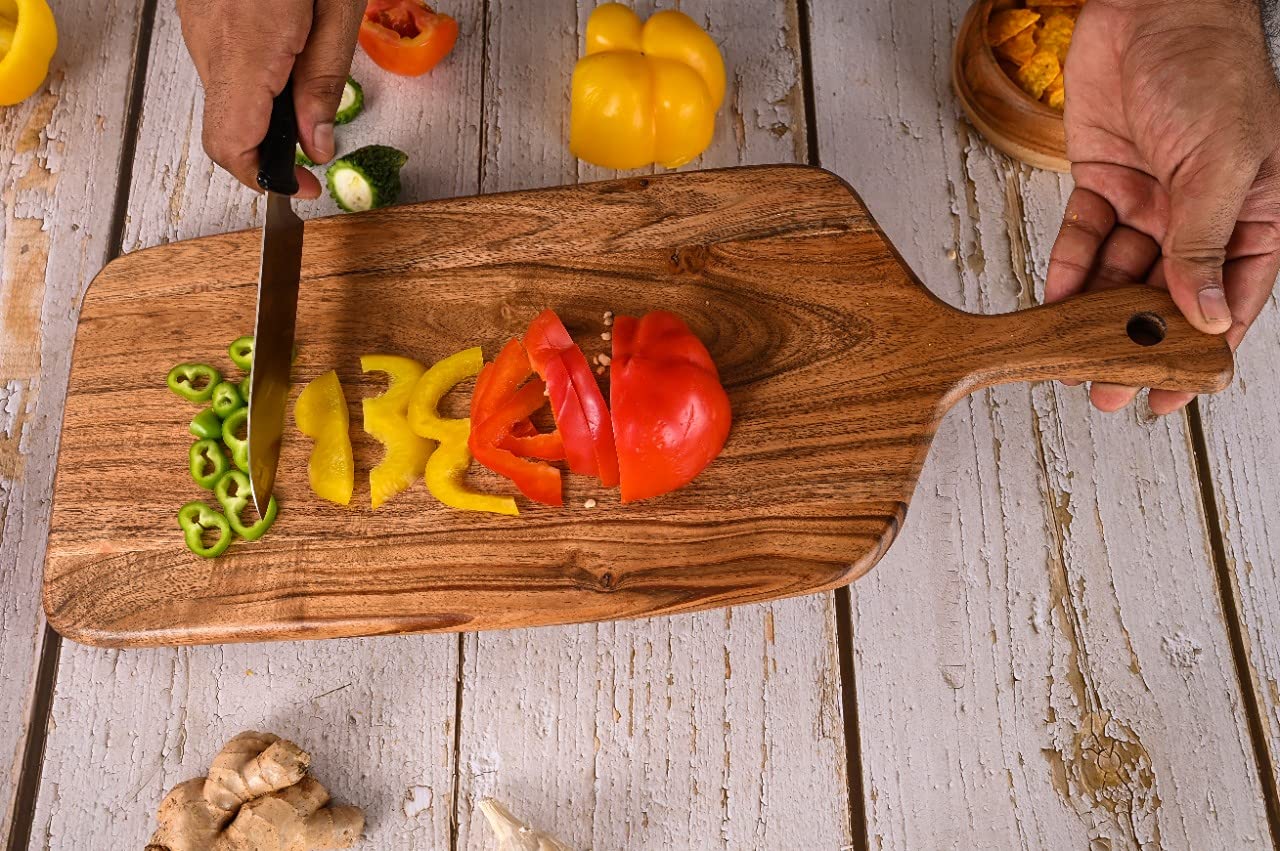 Solid Sheesham Wood Charcuterie Board for Kitchen - Furnishiaa -  - 