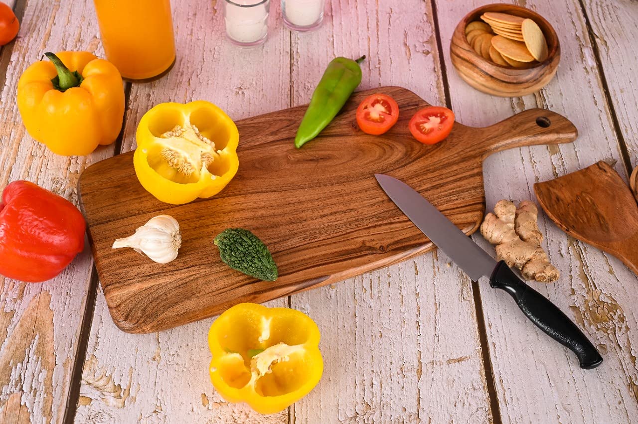 Solid Sheesham Wood Charcuterie Board for Kitchen - Furnishiaa -  - 