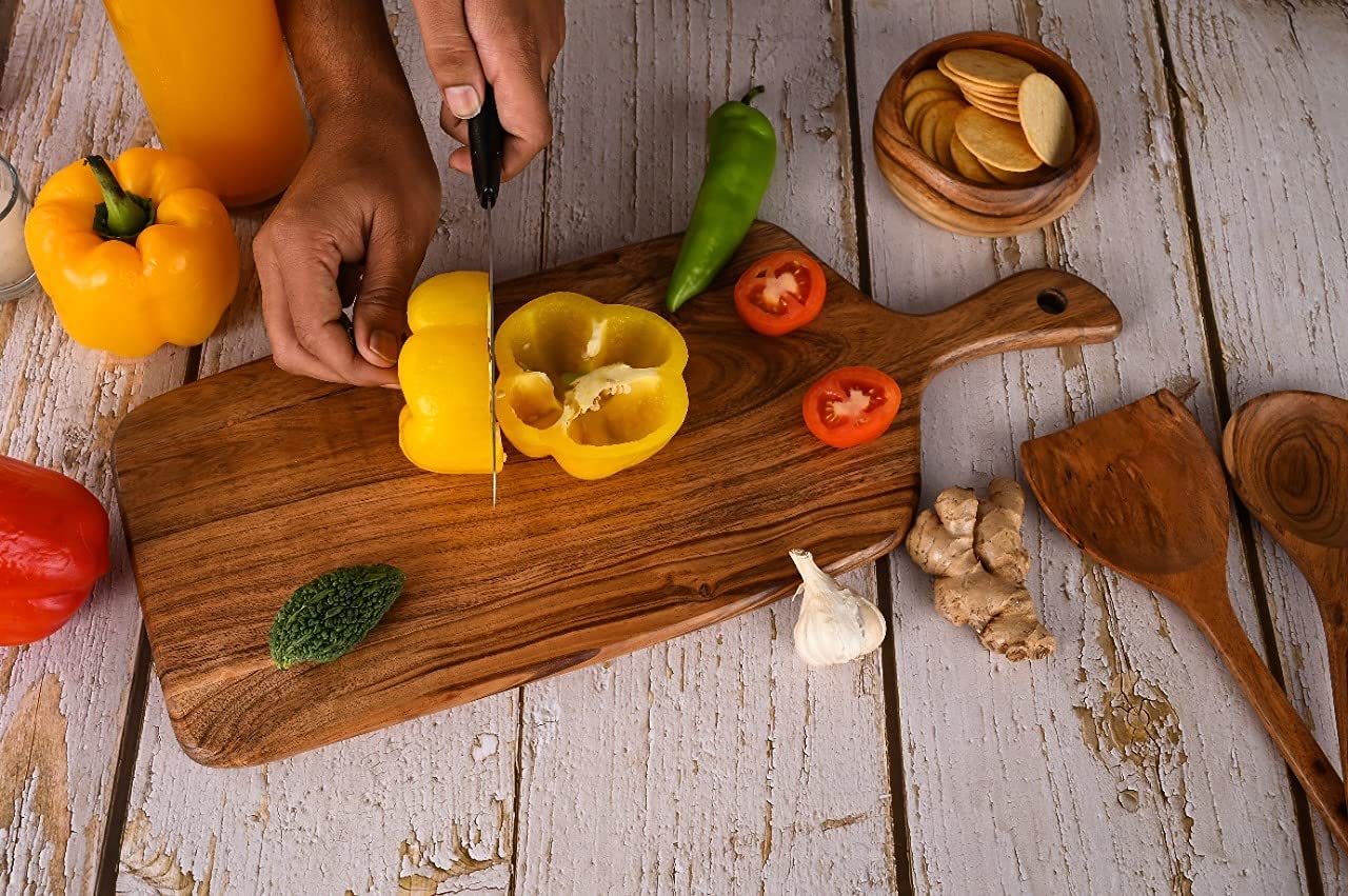 Solid Sheesham Wood Charcuterie Board for Kitchen - Furnishiaa -  - 