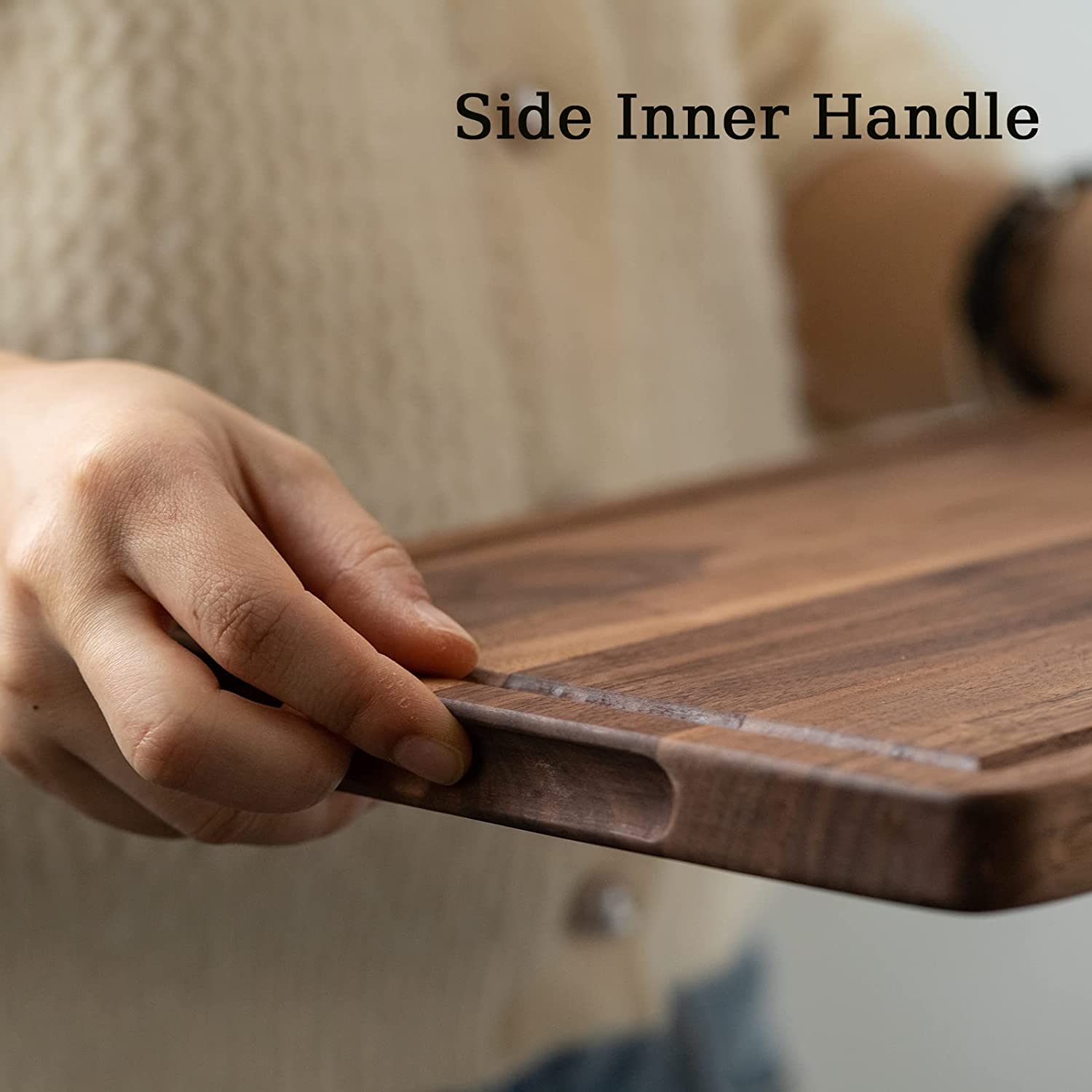 Solid Sheesham Wood Chopping Board For Kitchen - Furnishiaa -  - 