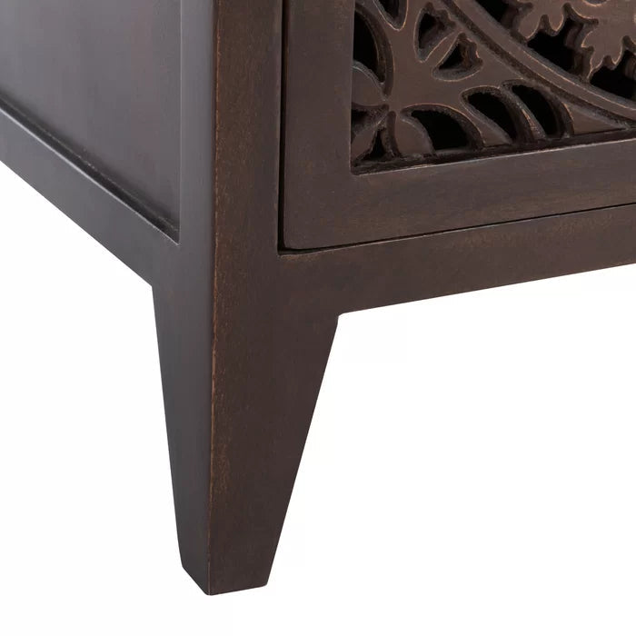 Solid Sheesham Wood Designer Bedside Table - Furnishiaa -  - 