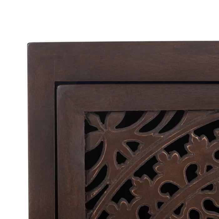 Solid Sheesham Wood Designer Bedside Table - Furnishiaa -  - 