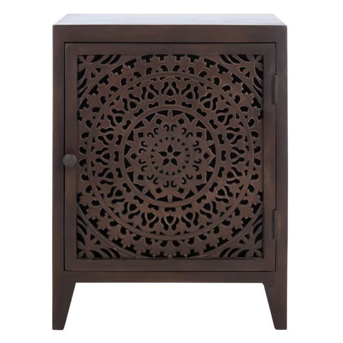 Solid Sheesham Wood Designer Bedside Table - Furnishiaa -  - 