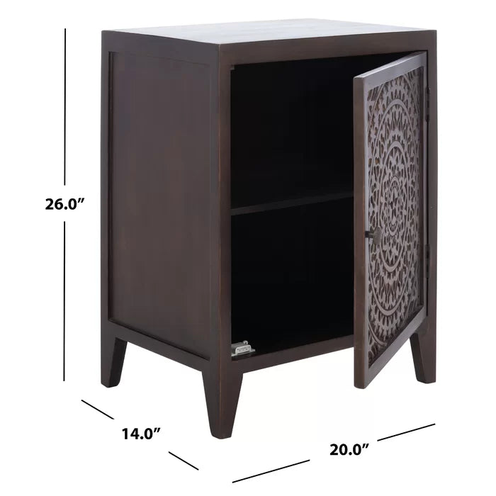 Solid Sheesham Wood Designer Bedside Table - Furnishiaa -  - 