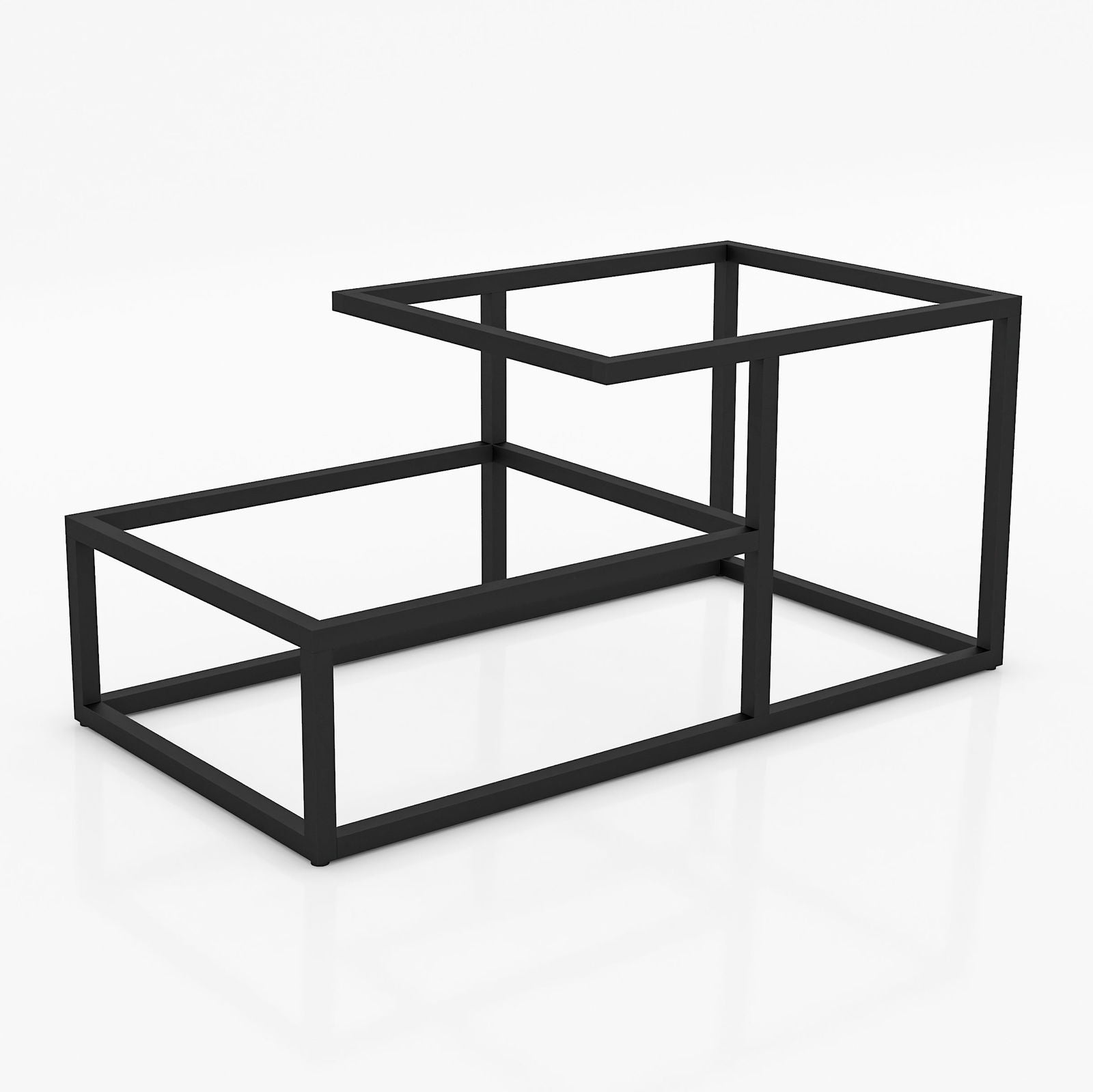Solid Sheesham Wood & Iron Black Coffee Table For Living Room - Furnishiaa -  - 