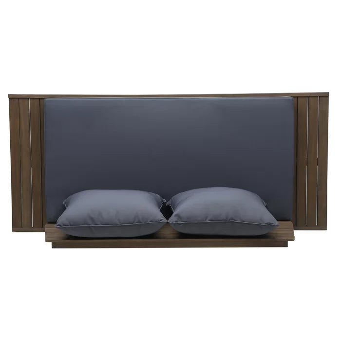 Solid Sheesham Wood Outdoor Loveseat with Cushions - Furnishiaa -  - 