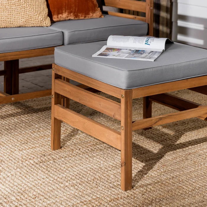 Solid Sheesham Wood Outdoor Patio Sofa with Cushions - Furnishiaa -  - 