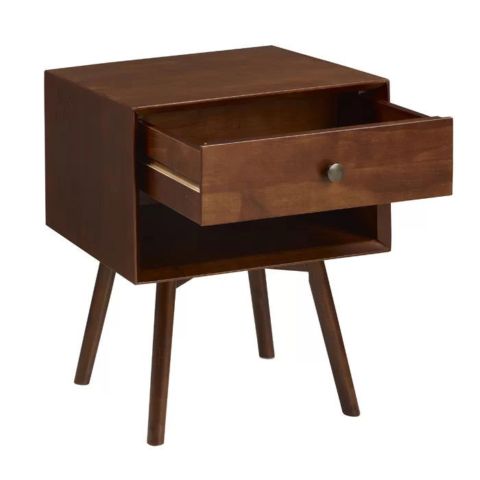 Solid Sheesham Wood Single Drawer Bedside Table - Furnishiaa -  - 