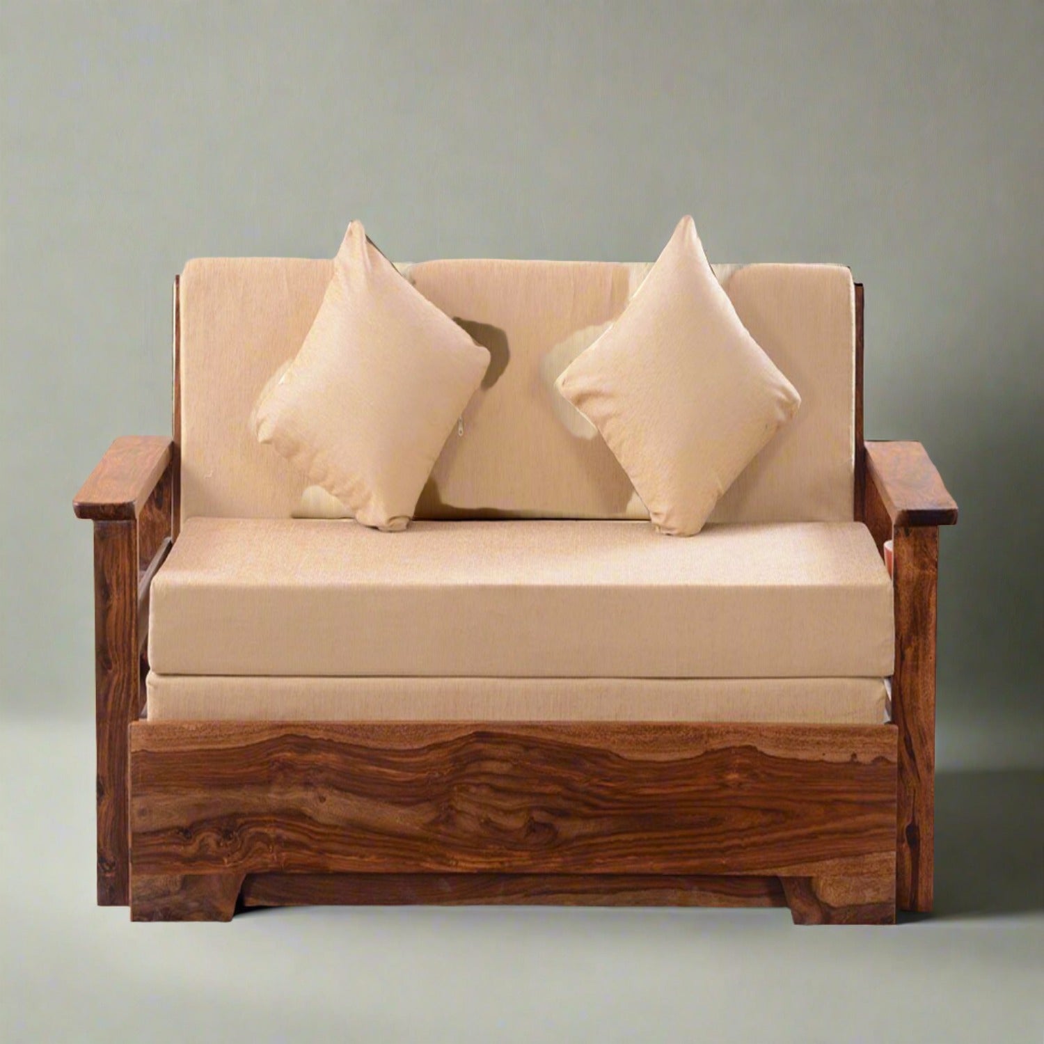 Solid Sheesham Wood Sofa cum Bed - Furnishiaa -  - 