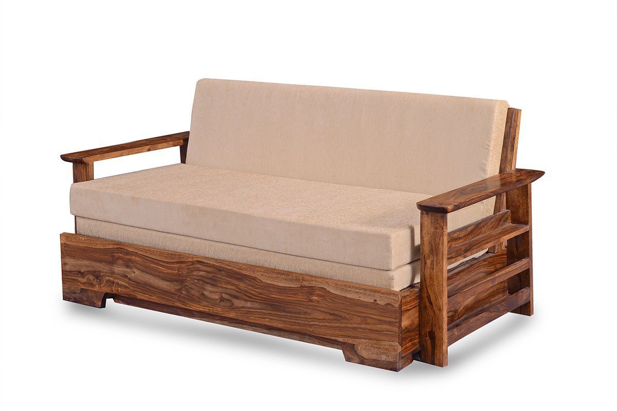 Solid Sheesham Wood Sofa cum Bed - Furnishiaa -  - 