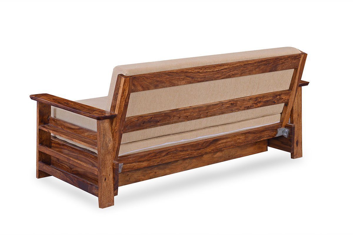 Solid Sheesham Wood Sofa cum Bed - Furnishiaa -  - 