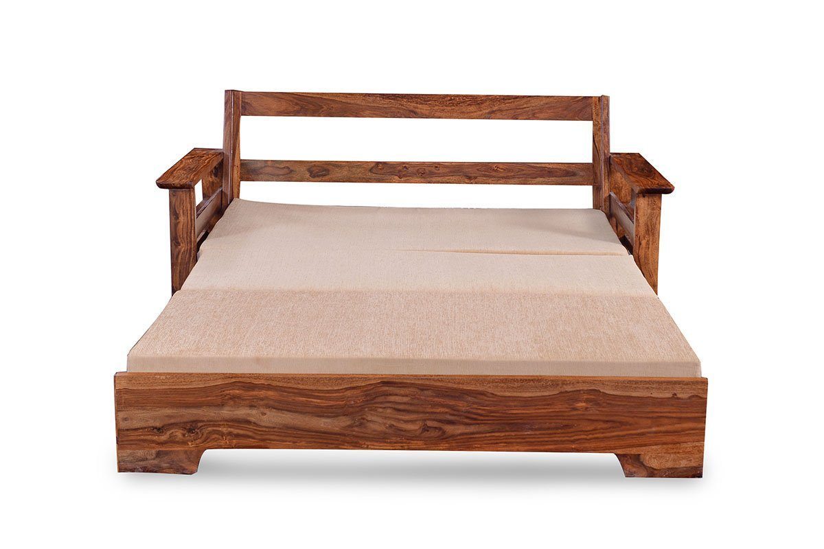Solid Sheesham Wood Sofa cum Bed - Furnishiaa -  - 