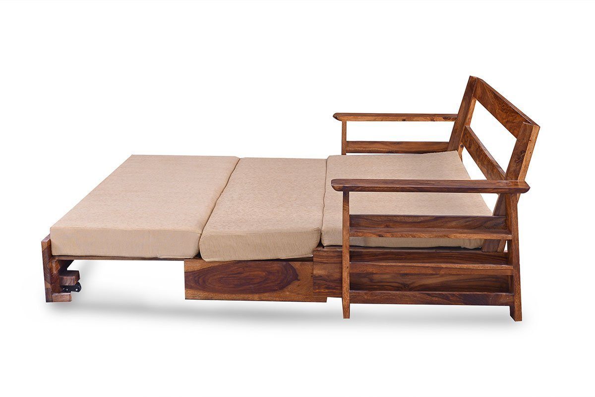 Solid Sheesham Wood Sofa cum Bed - Furnishiaa -  - 