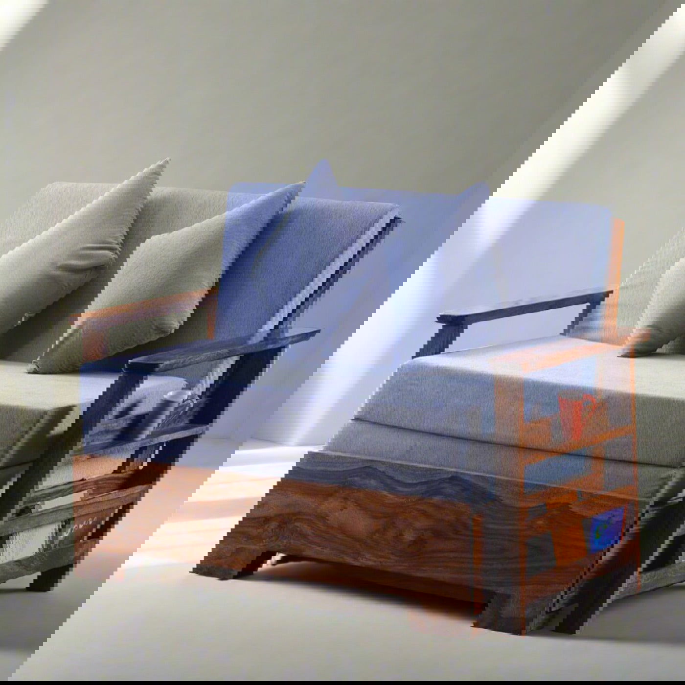 Solid Sheesham Wood Sofa cum Bed - Furnishiaa -  - 