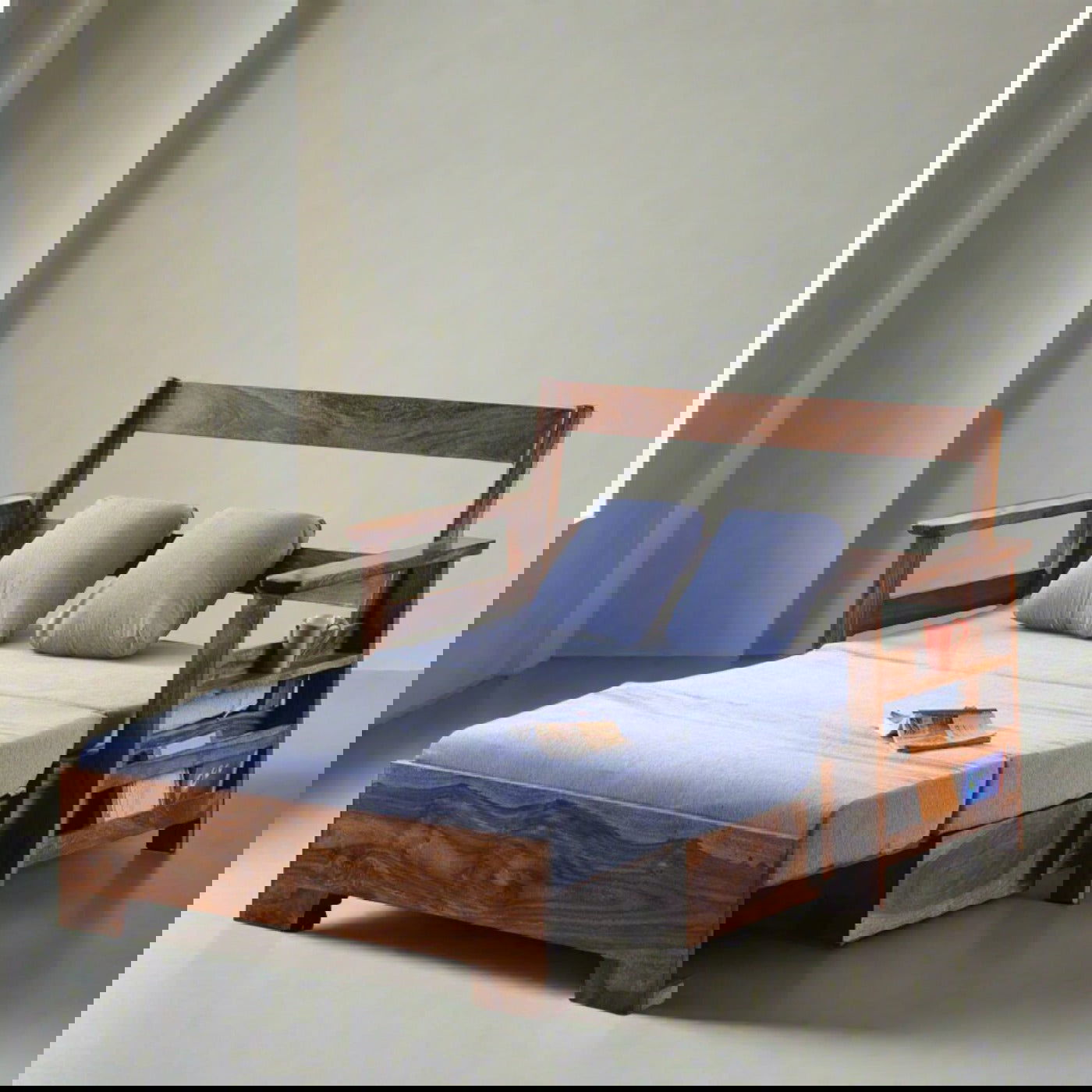 Solid Sheesham Wood Sofa cum Bed - Furnishiaa -  - 