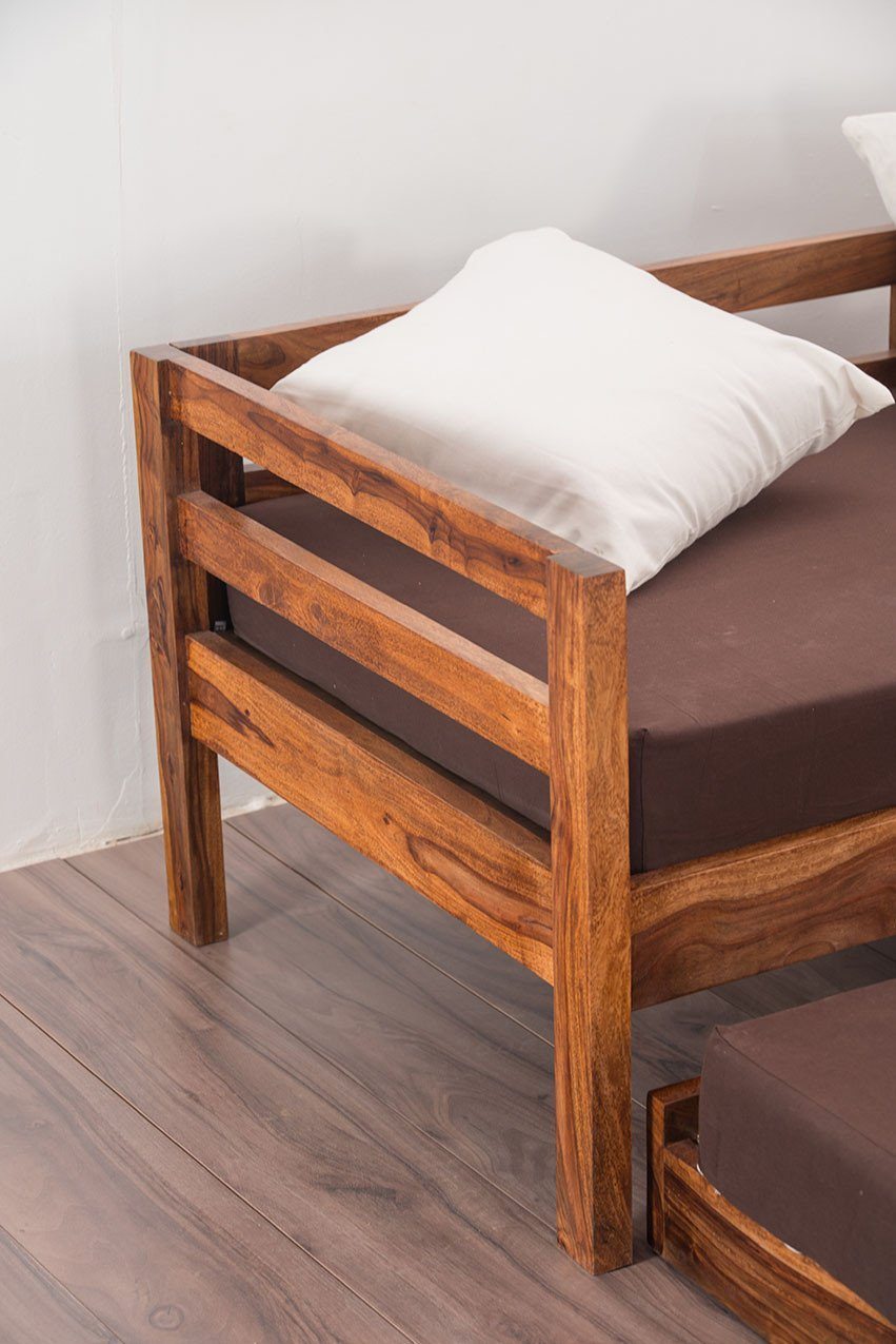 Solid Sheesham Wood Sofa cum Bed - Furnishiaa -  - 