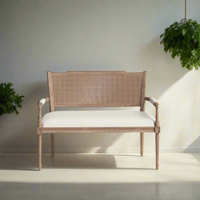 Solid Sheesham Wood Square Arm Settee - Furnishiaa -  - 