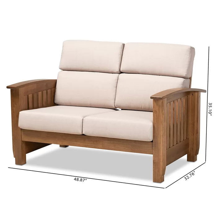 Solid Sheesham Wood Square Arm Sofa - Furnishiaa -  - 