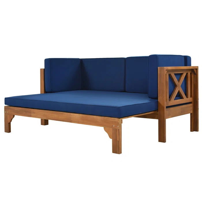 Solid Sheesham Wood Square Arm Sofa, Light Walnut - Furnishiaa -  - 