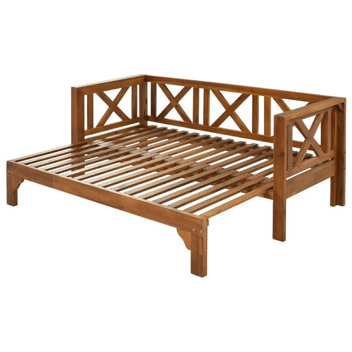 Solid Sheesham Wood Square Arm Sofa, Light Walnut - Furnishiaa -  - 