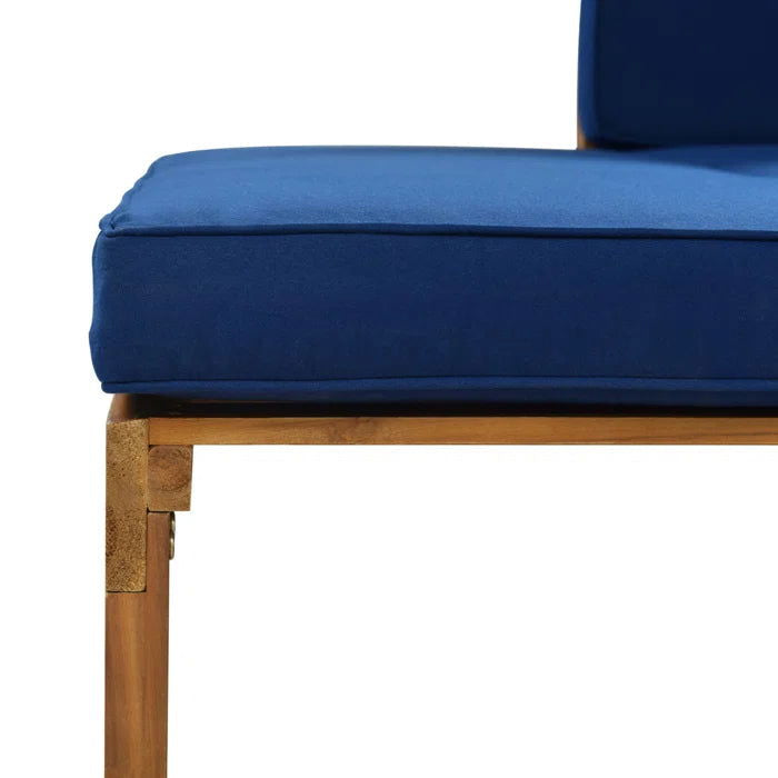 Solid Sheesham Wood Square Arm Sofa, Light Walnut - Furnishiaa -  - 