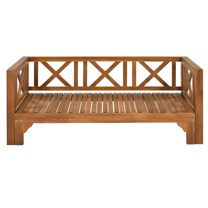 Solid Sheesham Wood Square Arm Sofa, Light Walnut - Furnishiaa -  - 