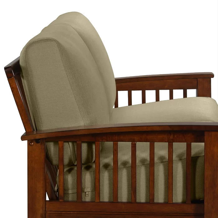 Solid Sheesham Wood Square Arm Sofa with Reversible Cushions - Furnishiaa -  - 