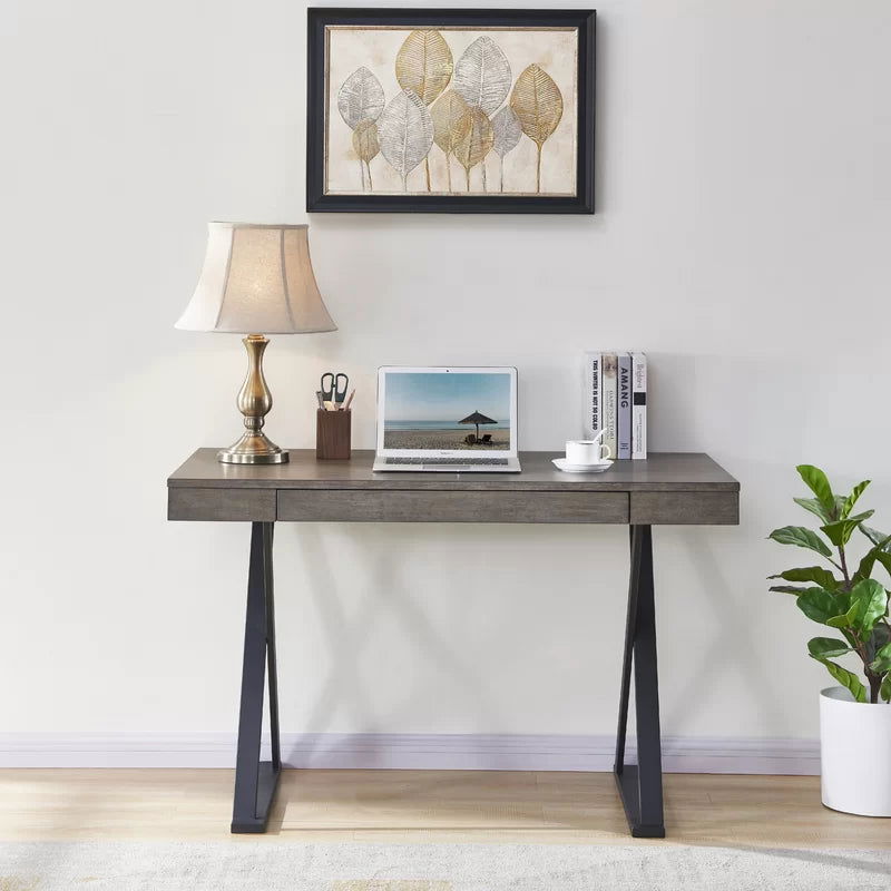 Solid Sheesham Wood Study Table Computer Table Grey - Furnishiaa -  - 