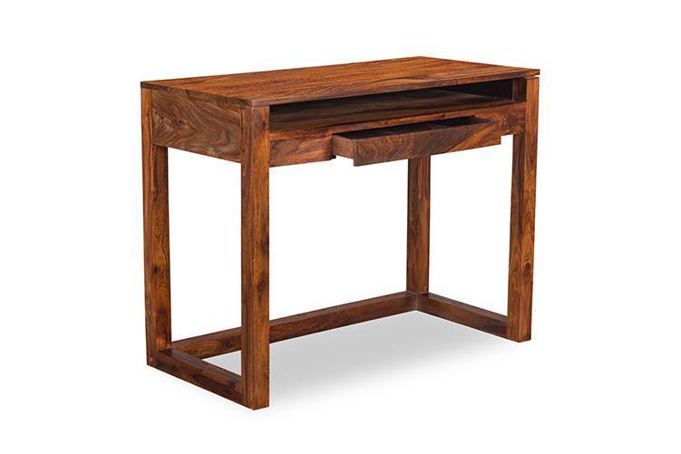 Solid Sheesham Wood Study Table Desk with Keyboard Shelf - Furnishiaa -  - 