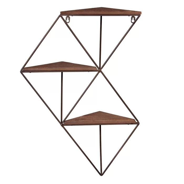 Solid Sheesham Wood Three Step Wood Wall Shelf - Furnishiaa -  - 