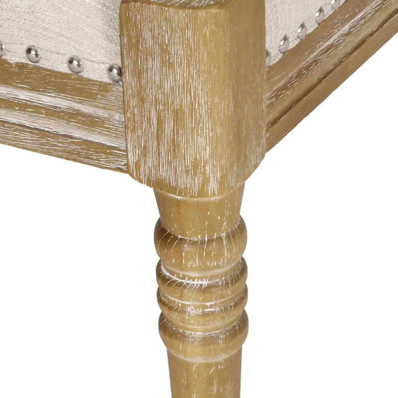 Solid Sheesham Wood Vintage Charm Upholstered Love Seat - Furnishiaa -  - 