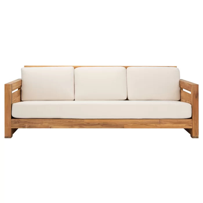 Solid Sheesham Wood Wide Outdoor Teak Patio Sofa - Furnishiaa -  - 