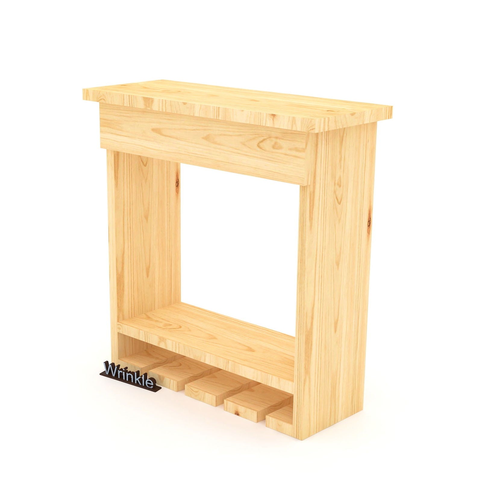 Solid Sheesham Wood Wine Stand With Glass Cabinet - Furnishiaa -  - 