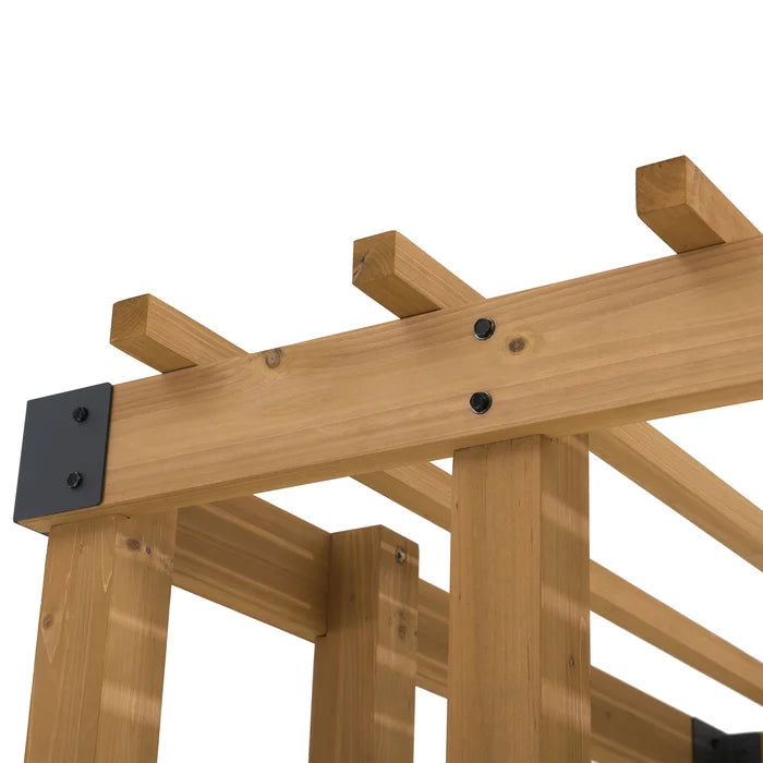 Solid Wood 10.5 fit X 10 fit Pergola Hanging Planters - Furnishiaa -  - 