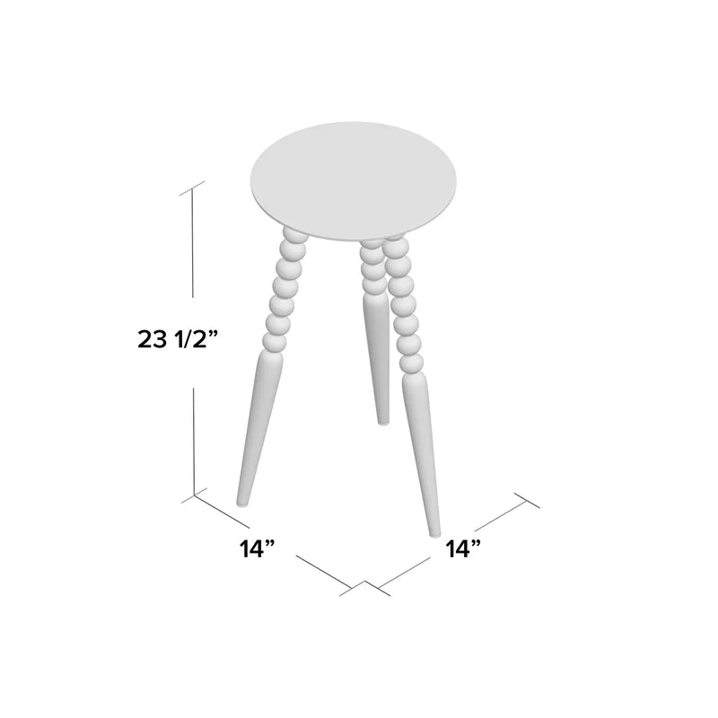 Solid Wood 3 Tall Leg End Table - Furnishiaa -  - 