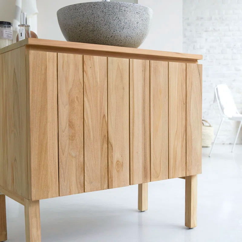 Solid Wood Bathroom Vanity & Washbasin Cabinet - Furnishiaa -  - 