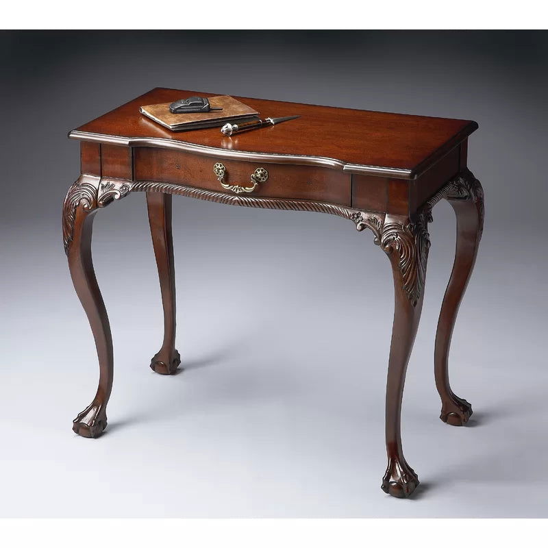 Solid Wood Carved Study Table Writing Desk for Home - Furnishiaa -  - 