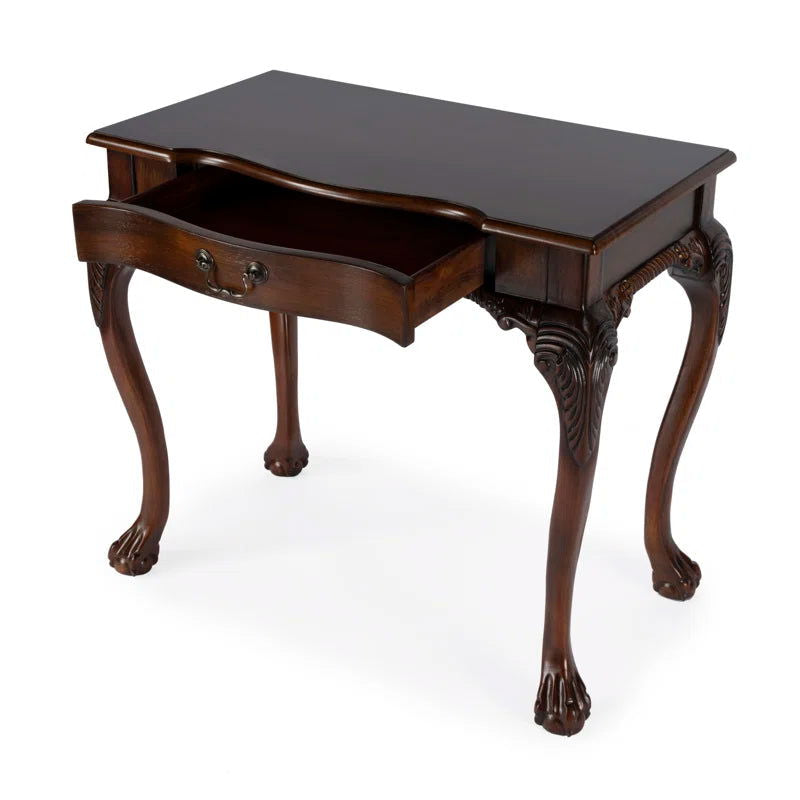 Solid Wood Carved Study Table Writing Desk for Home - Furnishiaa -  - 