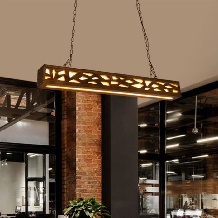 Solid Wood Linear LED Hanging Light - Furnishiaa -  - 